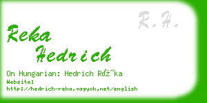 reka hedrich business card